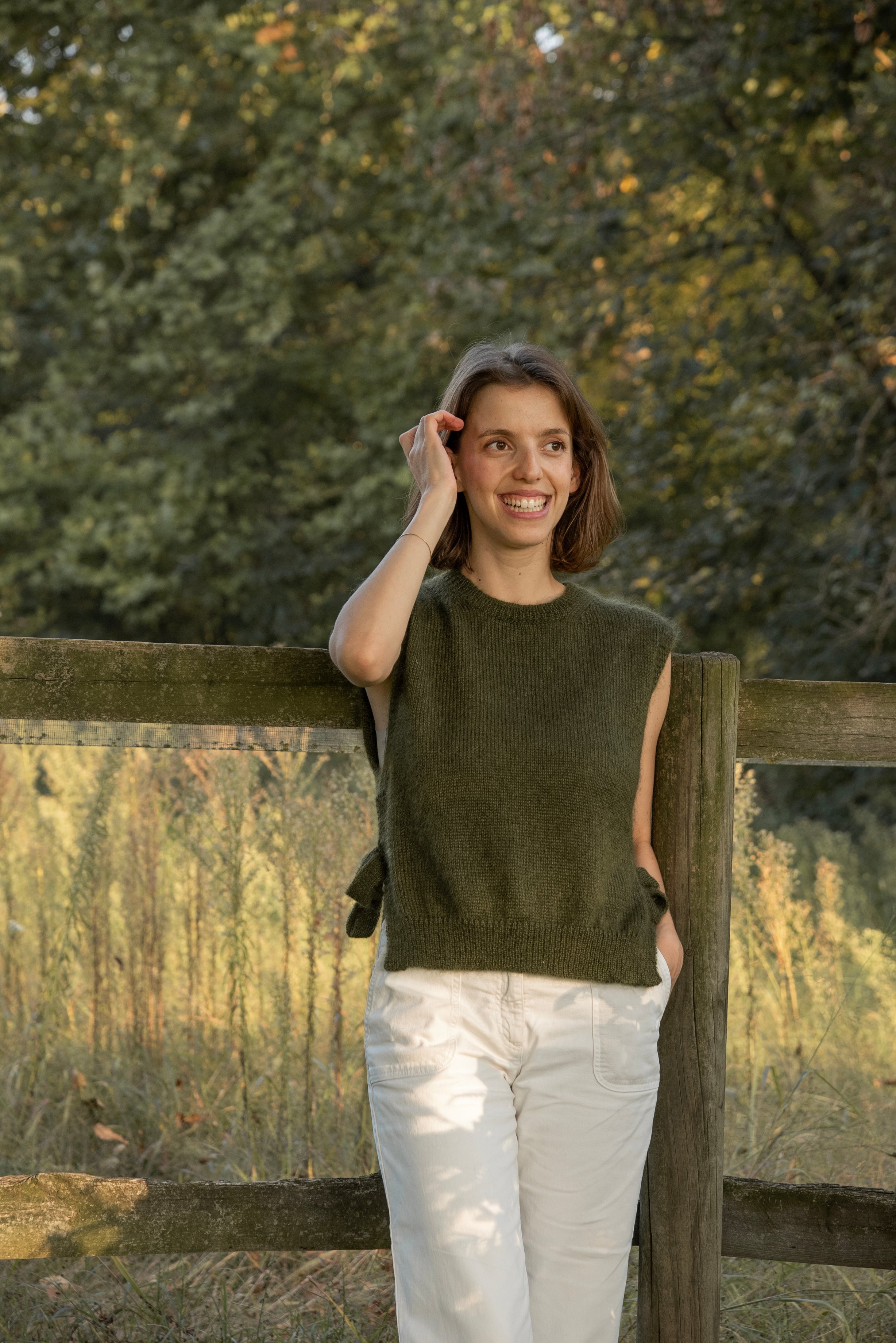 Daphne Sweater Vest | Green