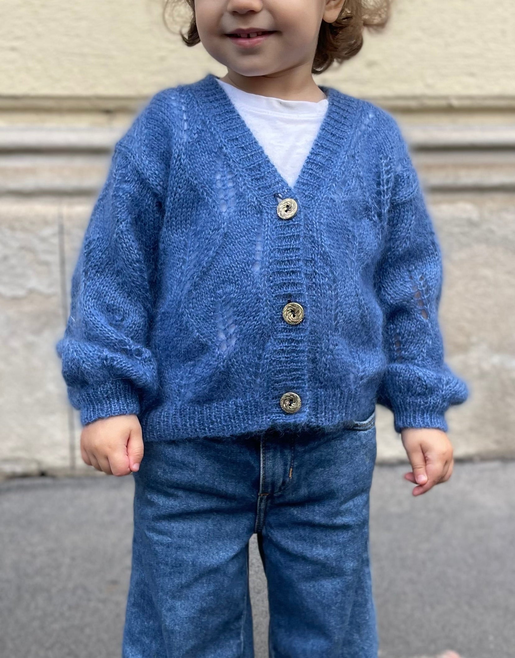 Little Camilla Cardigan | Denim
