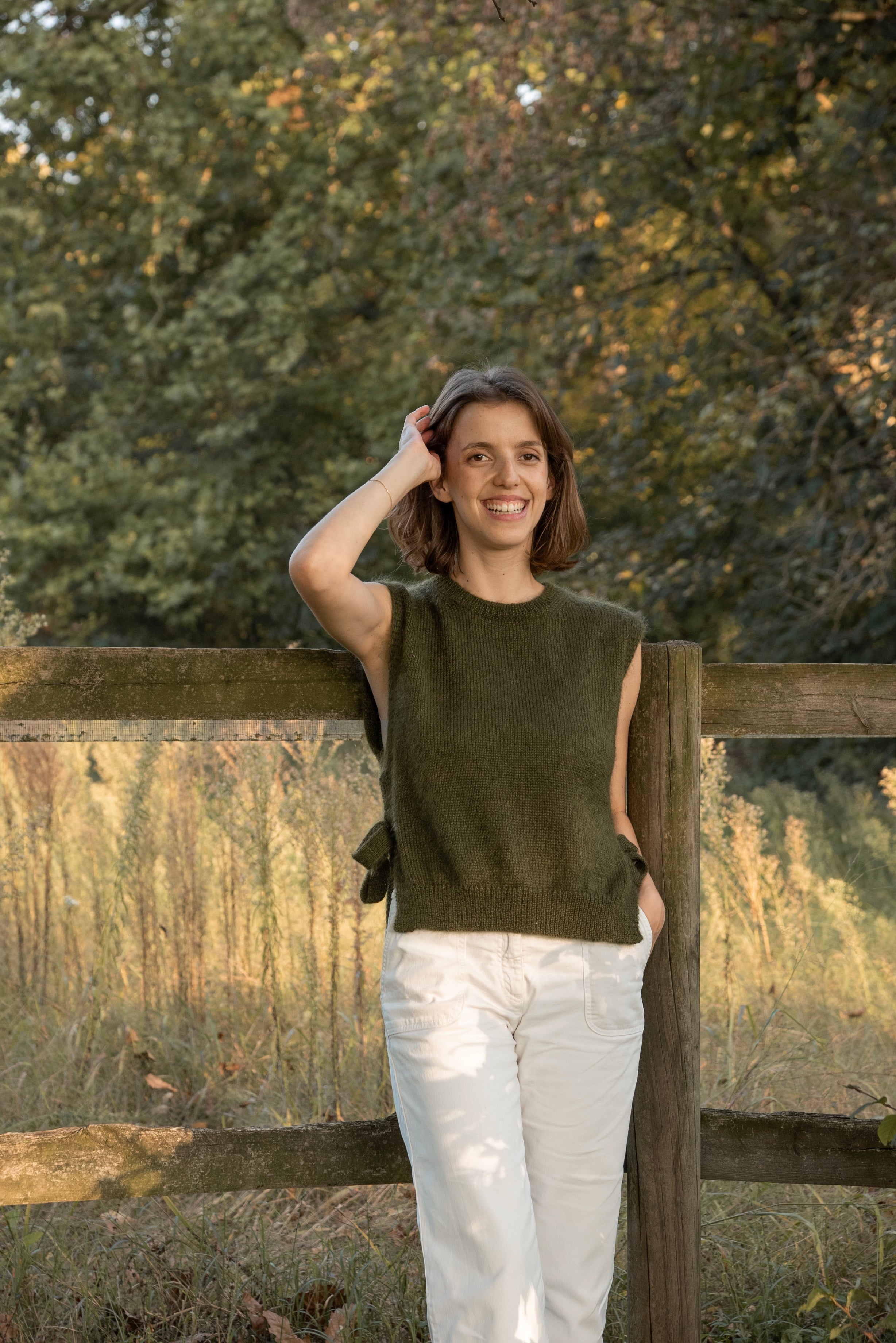 Daphne Sweater Vest | Green