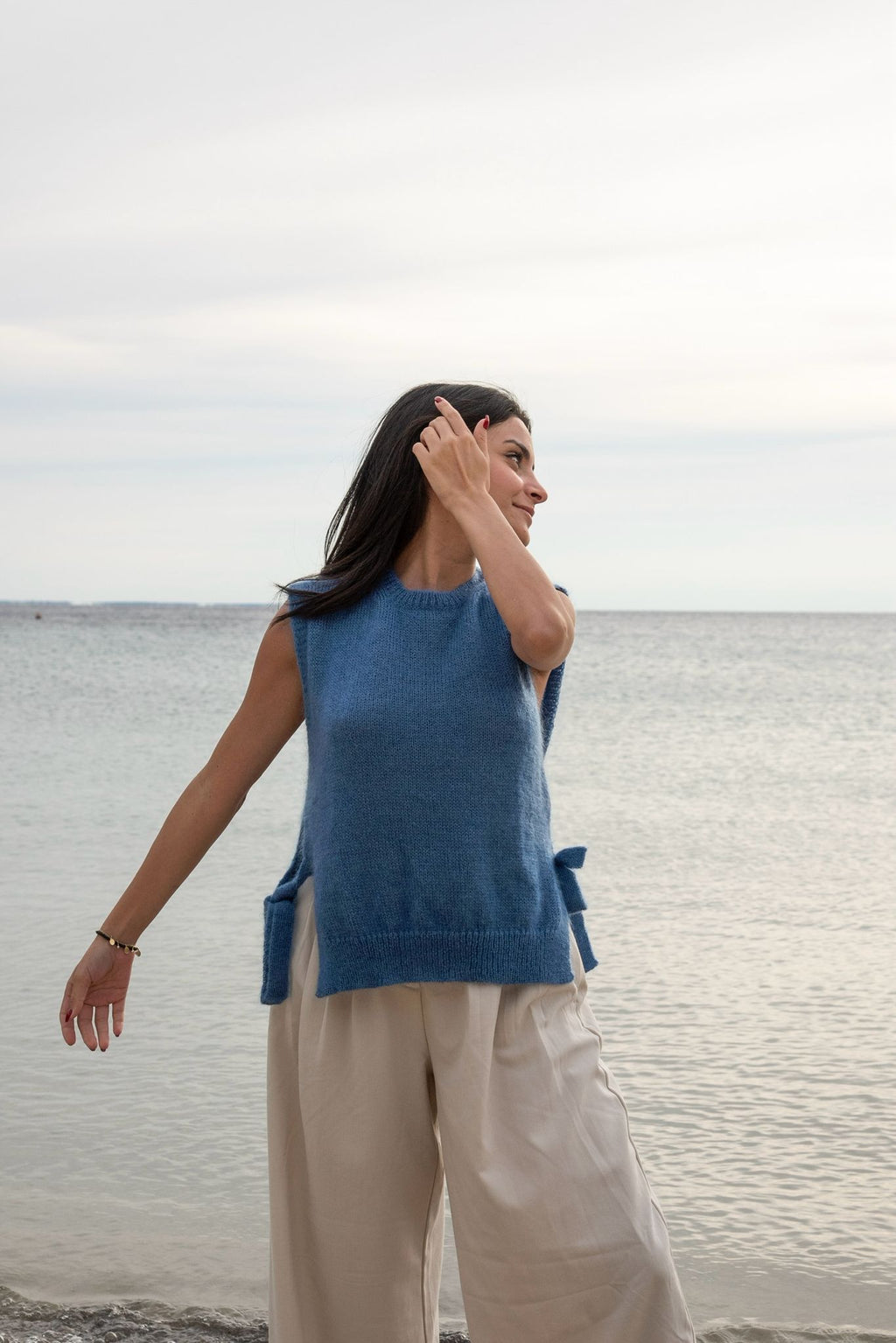 Daphne Sweater Vest | Denim