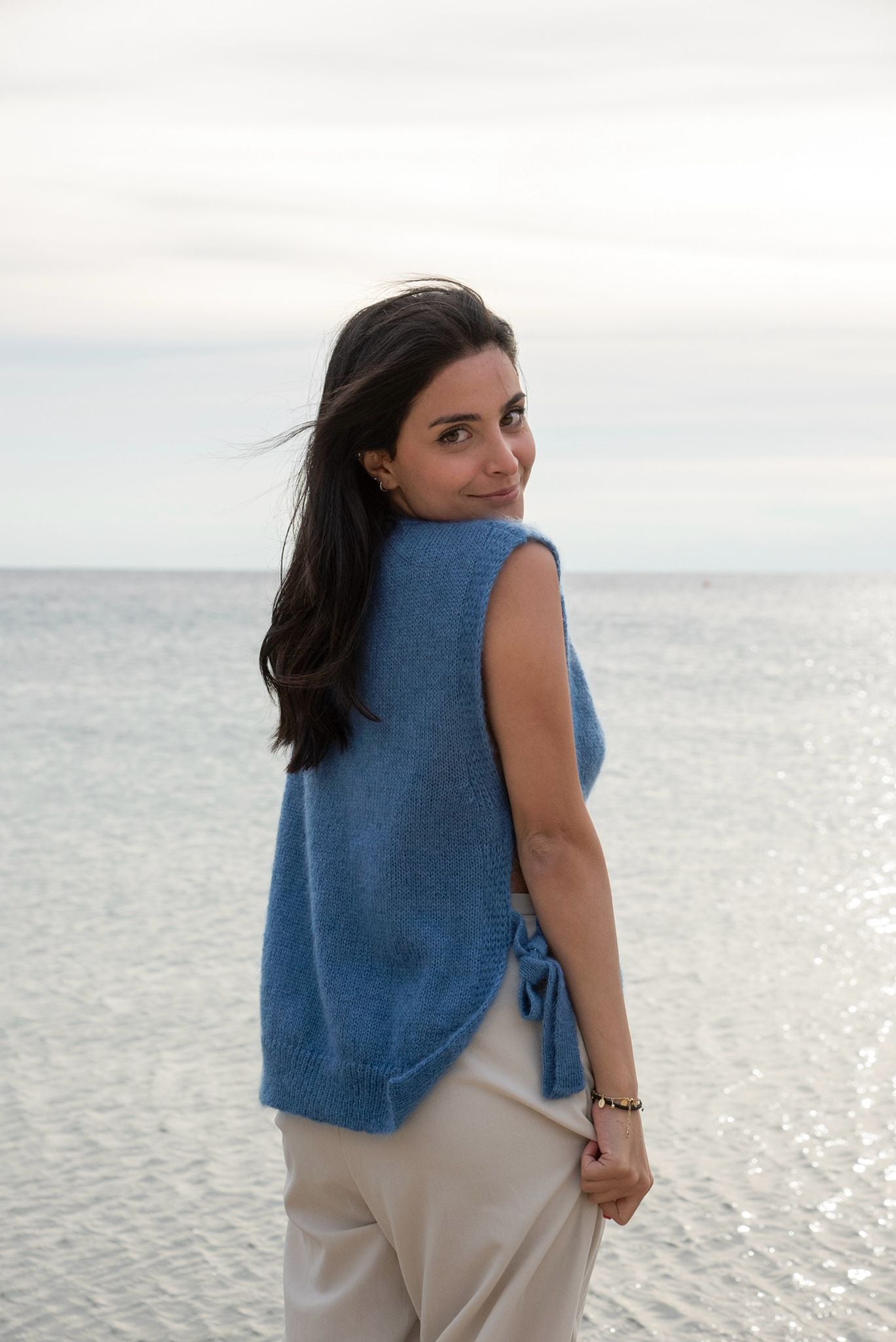 Daphne Sweater Vest | Denim