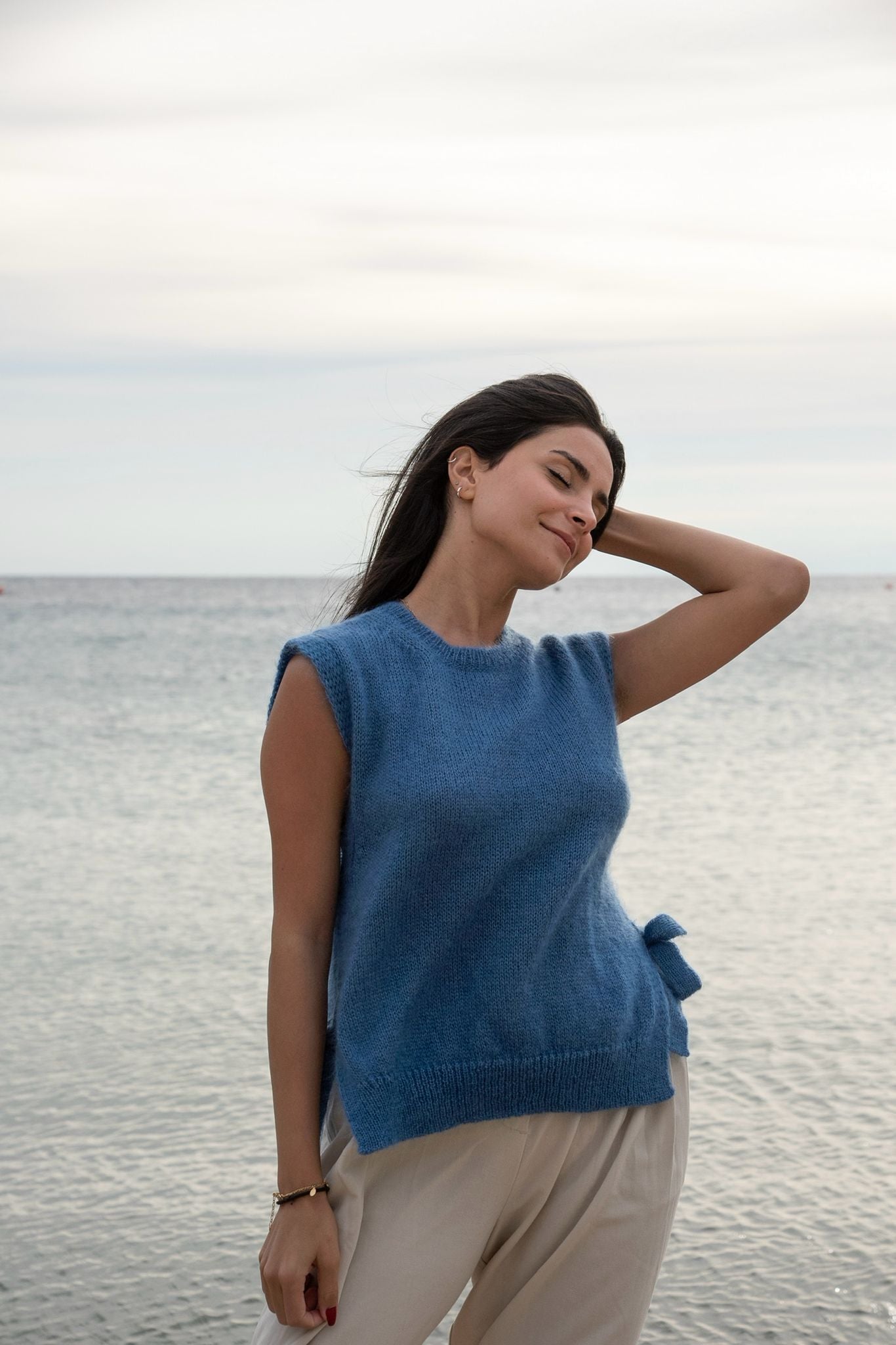Daphne Sweater Vest | Denim